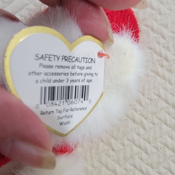 NEW Vintage TY Peppermint Polar Bear Winter Hat and Scarf - Picture 10 of 16